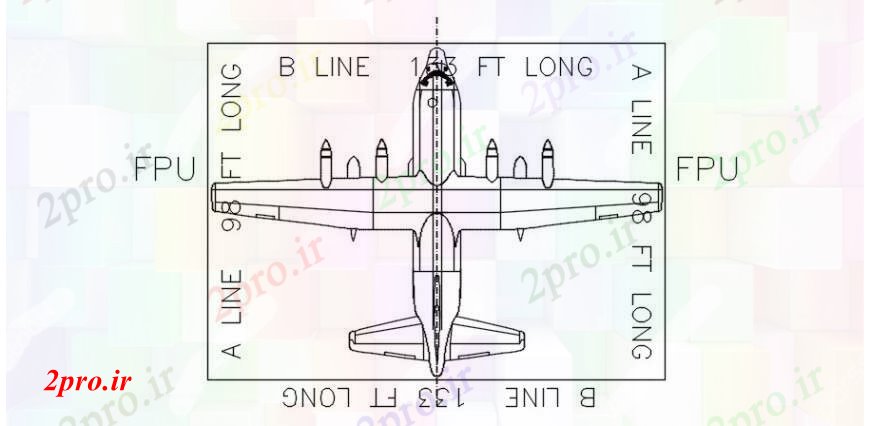 دانلود نقشه بلوک وسایل نقلیه هواپیما تماس  مدل جزئیات دو بعدی  (کد92569)
