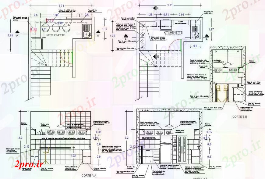 دانلود نقشه آشپزخانه طراحی  دو بعدی  از پیشنهاد آشپزخانه هتل   خودرو (کد92630)