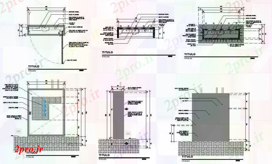 دانلود نقشه طراحی جزئیات ساختار بخش دیوار و جزئیات ساختار سازنده برای ساخت و ساز بانک (کد92869)