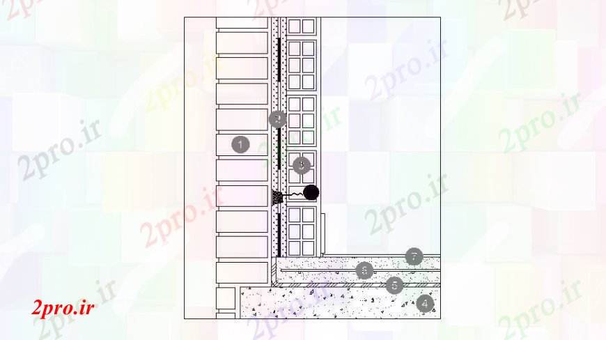 دانلود نقشه طراحی جزئیات ساختار صوتی نما دیوار آجری  و عایق طراحی جزئیات  (کد92893)