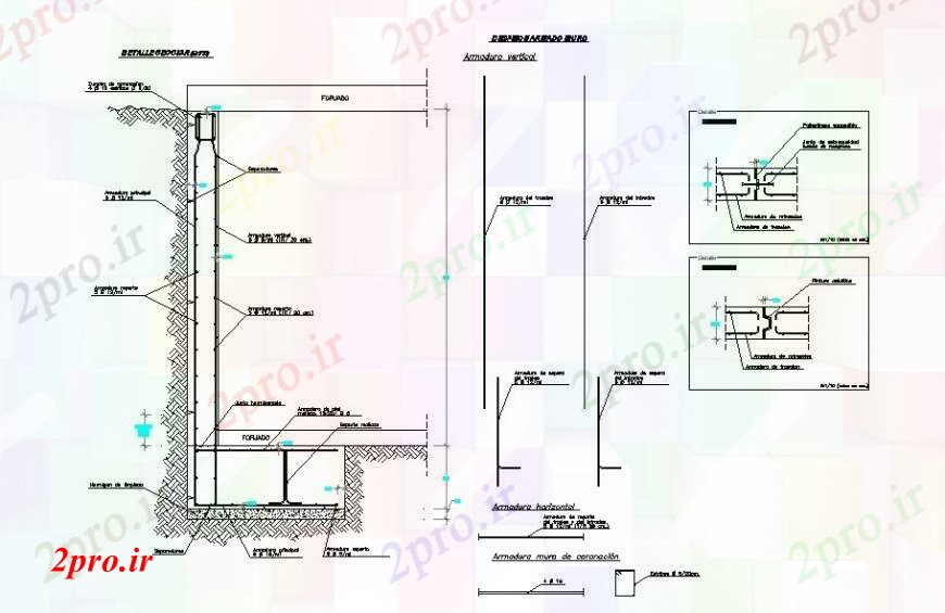 دانلود نقشه طراحی جزئیات ساختار دیوار از بخش بار و ساختار سازنده طراحی جزئیات  (کد92901)