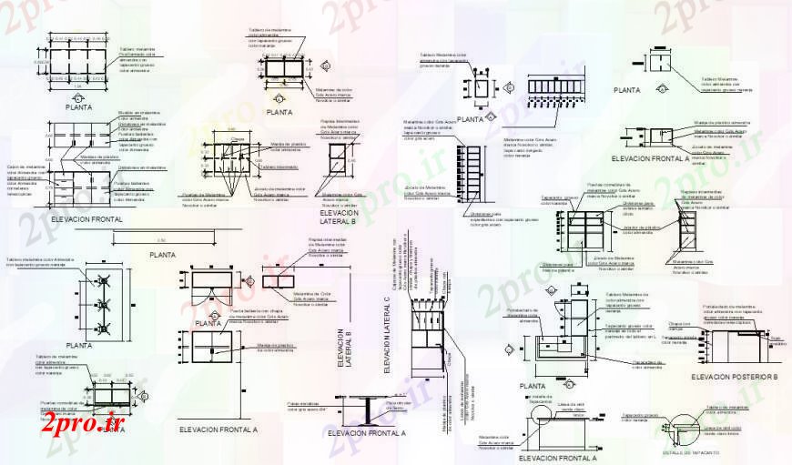 دانلود نقشه جزئیات طراحی در و پنجره پنجره های متعدد از نماات ویلا و نصب و راه اندازی طراحی جزئیات 8 در 21 متر (کد92934)