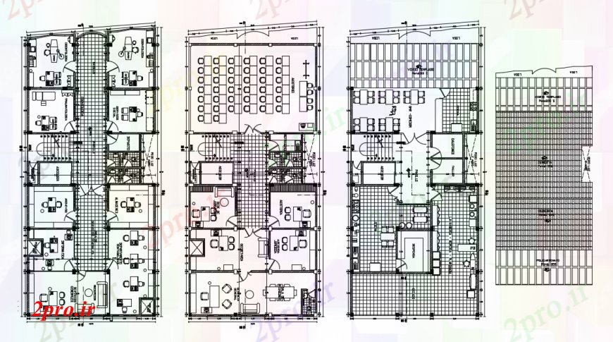دانلود نقشه جزئیات و طراحی داخلی دفتر طراحی  دو بعدی  نما دفتر طرحی طبقه   خودرو (کد92959)