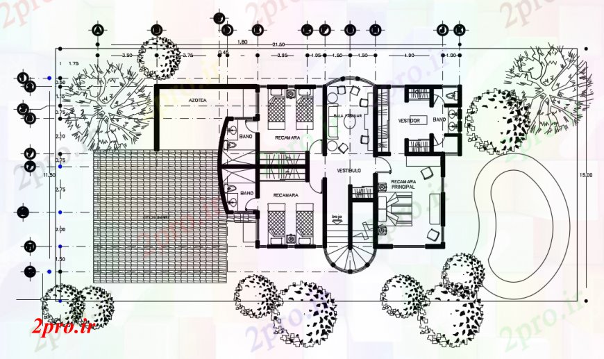 دانلود نقشه مسکونی  ، ویلایی ، آپارتمان  طراحی  دو بعدی  از  صفحه نما   خودرو (کد92996)