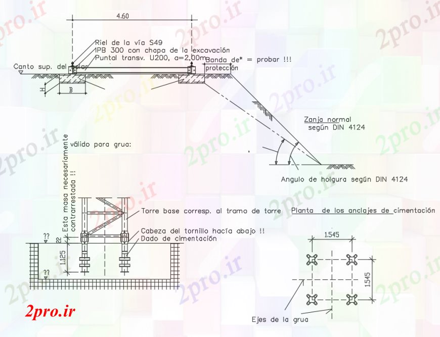 دانلود نقشه جزئیات ساخت و ساز طراحی  دو بعدی  از جزئیات بنیاد   خودرو (کد93053)