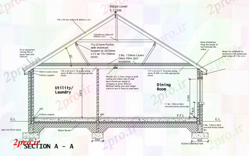 دانلود نقشه طراحی مبلمان آشپزخانه طراحی دو بعدی از بخش منطقه ابزار خودکار 15 در 19 متر (کد93090)
