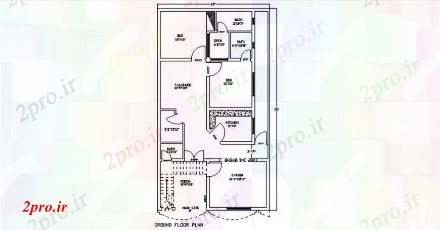 دانلود نقشه مسکونی  ، ویلایی ، آپارتمان  نقشه های دو بعدی  طرحی در واحد خانه   چیدمان اتوکد (کد93121)