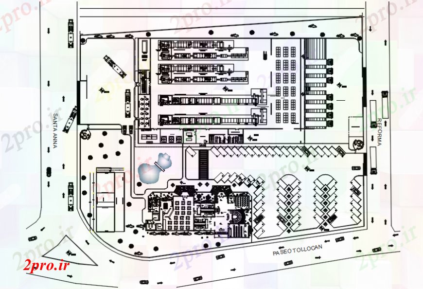 دانلود نقشه کارخانه صنعتی  ، کارگاه ماکارونی را طرحی توزیع صنعت کارخانه  (کد93199)