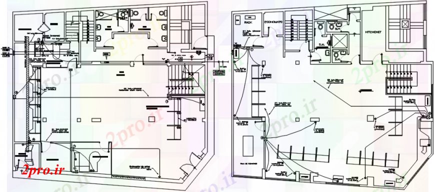 دانلود نقشه برق مسکونی ویلای مسکونی دو طبقه برق جزئیات طرح 15 در 18 متر (کد93218)