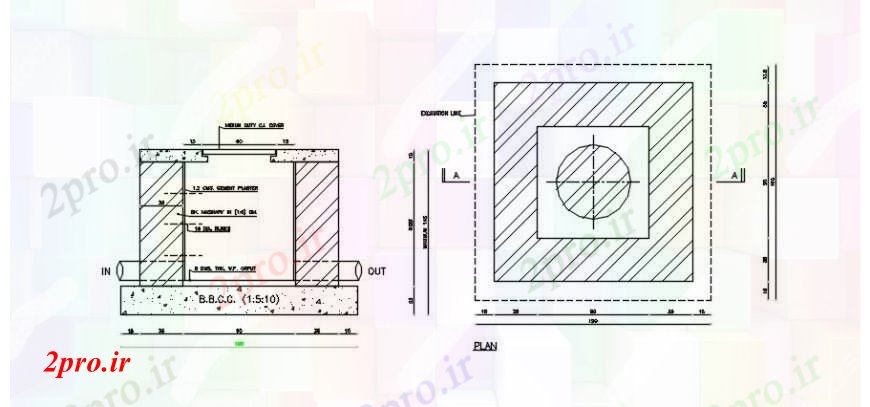 دانلود نقشه طراحی جزئیات ساختار طرحی بخش جزئیات ساخت و ساز (کد93227)