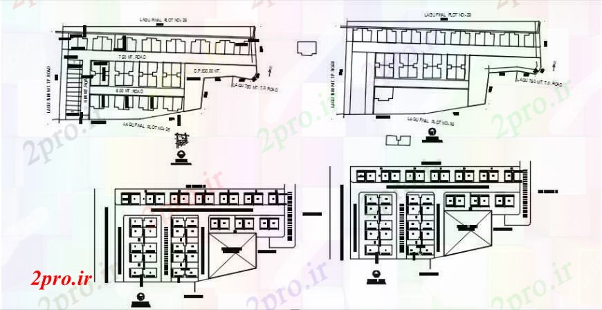 دانلود نقشه مسکونی ، ویلایی ، آپارتمان طرحی آپارتمان طرحی کامل دو بعدی 68 در 124 متر (کد93229)