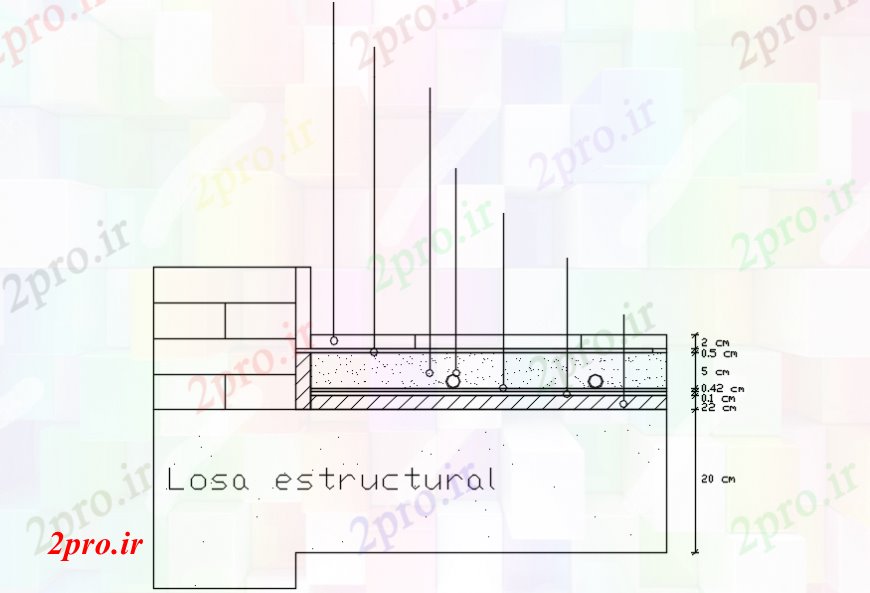 دانلود نقشه جزئیات پله و راه پله  جزئیات کف با ساختار  گرمایش مارپیچ طراحی جزئیات  (کد93262)