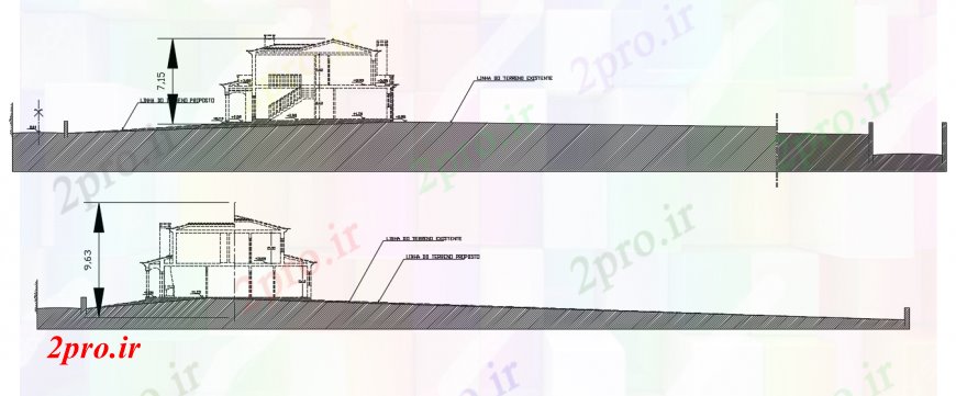 دانلود نقشه مسکونی ، ویلایی ، آپارتمان طراحی دو بعدی از خانه تماس نما خودرو 13 در 14 متر (کد93278)