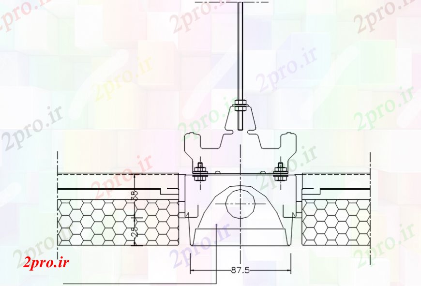 دانلود نقشه جزئیات لوله کشی بخش کف و تحت لوله زمین بخش طراحی خط جزئیات (کد93292)