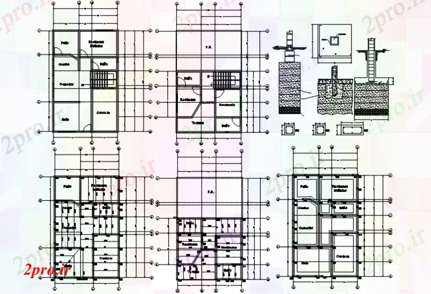 دانلود نقشه مسکونی  ، ویلایی ، آپارتمان  طراحی مجلس، طرحی فریم و ساختار طراحی جزئیات  (کد93334)