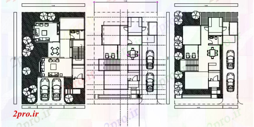 دانلود نقشه مسکونی ، ویلایی ، آپارتمان جزئیات مبلمان از طرحی خانه 11 در 13 متر (کد93359)