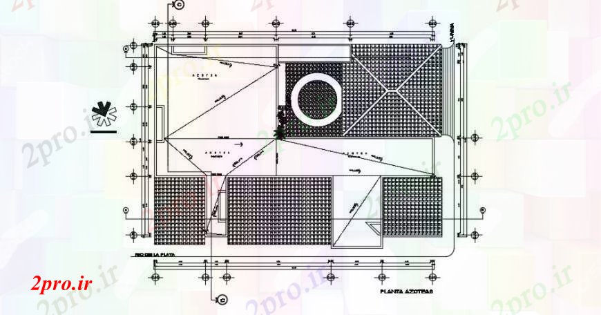 دانلود نقشه مسکونی  ، ویلایی ، آپارتمان  نمای بالای پروژه محل اقامت   جزئیات (کد93375)