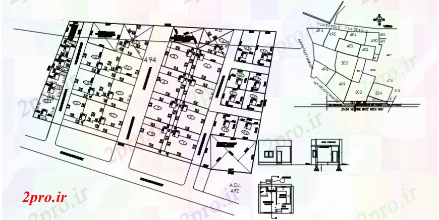 دانلود نقشه طراحی جزئیات ساختار طرحی ساخت و ساز بالای صفحه  بخش دو بعدی  (کد93402)