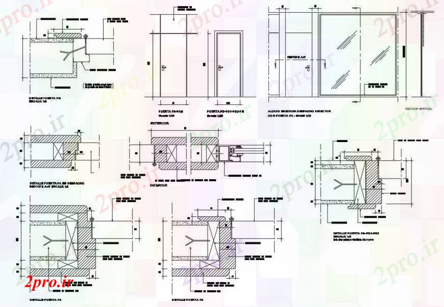 دانلود نقشه جزئیات ساخت و ساز طراحی  دو بعدی  از جزئیات ساخت و ساز از   (کد93456)