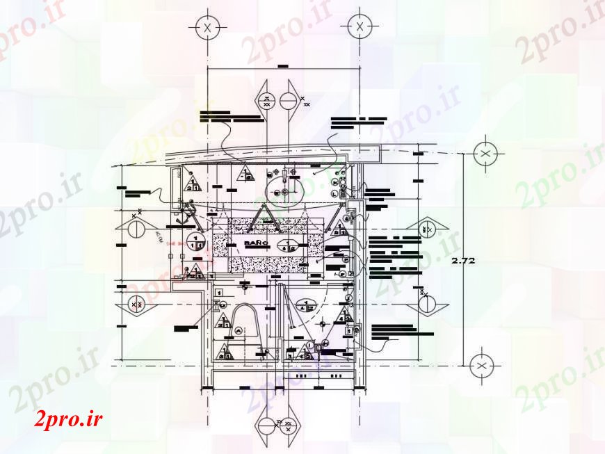 دانلود نقشه جزئیات ساخت و ساز طراحی دو بعدی پانل اتوکد جزئیات 6 در 6 متر (کد93458)