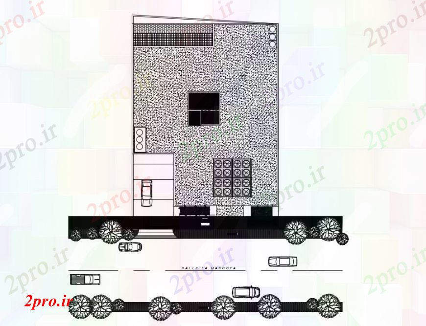 دانلود نقشه ساختمان اداری - تجاری - صنعتی طراحی دو بعدی از دفاتر دریچه اتوکد 23 در 30 متر (کد93485)