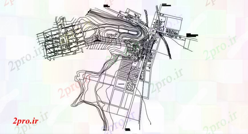 دانلود نقشه برنامه ریزی شهری نقشهبالای صفحه  طراحی (کد93493)