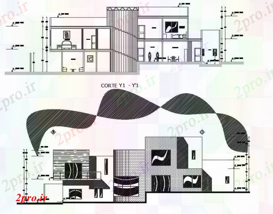 دانلود نقشه مسکونی  ، ویلایی ، آپارتمان  طراحی  دو بعدی  از بخش طرحی  های معماری اتوکد (کد93558)