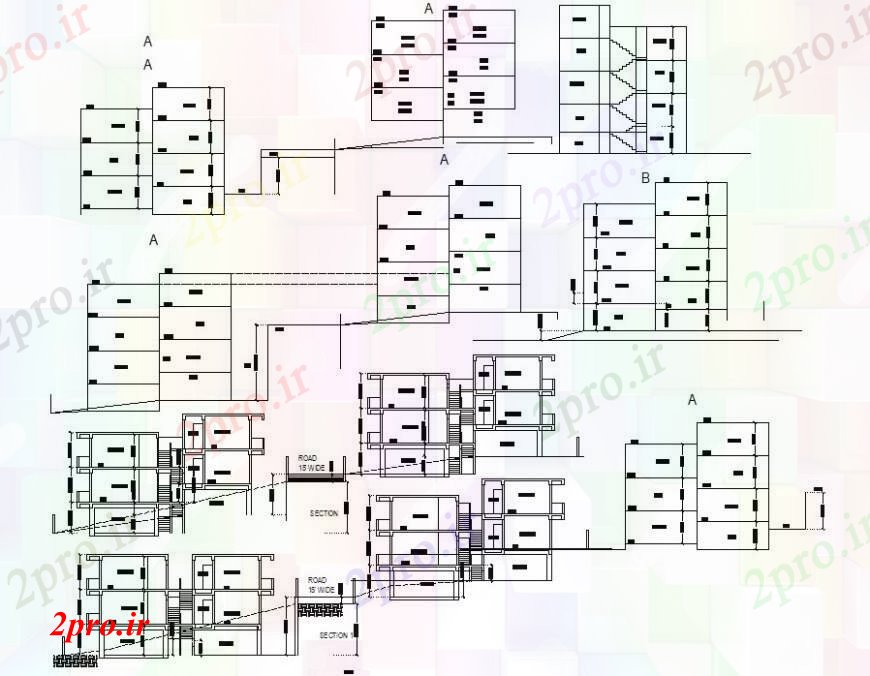 دانلود نقشه مسکونی  ، ویلایی ، آپارتمان  طراحی نما اقامت آپارتمان     (کد93598)