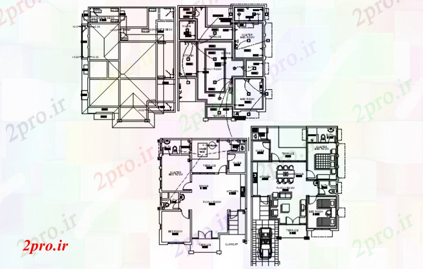 دانلود نقشه مسکونی  ، ویلایی ، آپارتمان  طراحی دیدگاه  نقشه مسکونی آپارتمان   دو بعدی  در   اتوکد (کد93620)