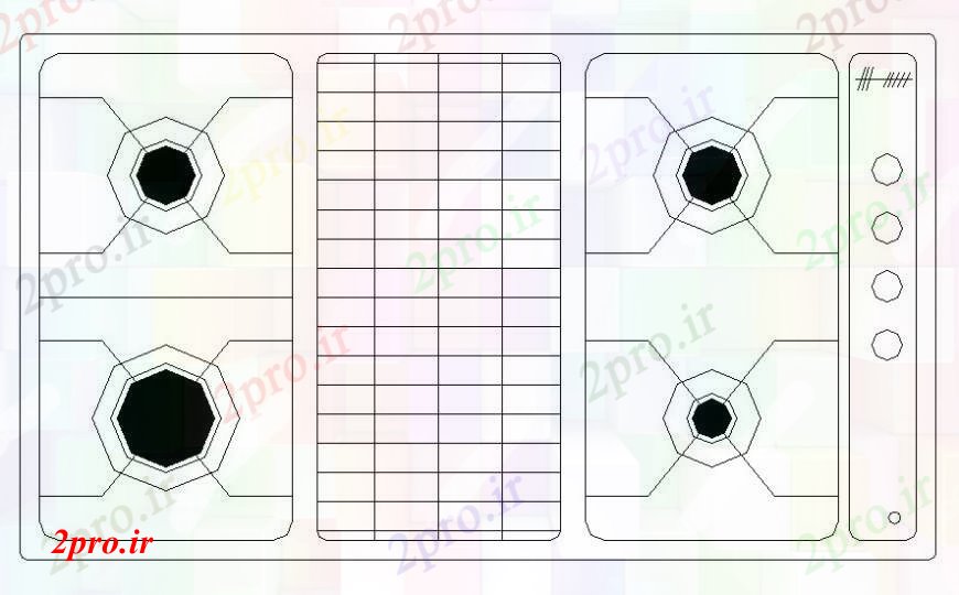 دانلود نقشه بلوک ، آرام ، نماد سوز  اجاق  (کد93640)