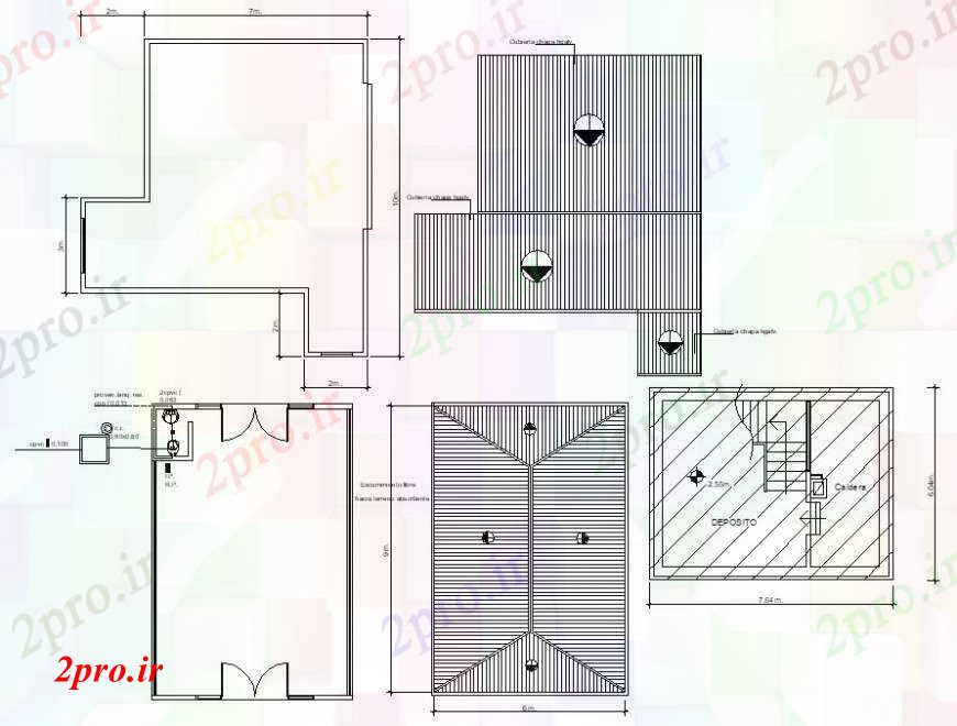 دانلود نقشه مسکونی  ، ویلایی ، آپارتمان  اتاق ساختمان   جزئیات (کد93709)