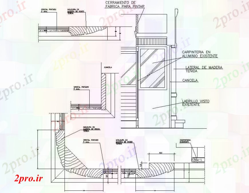 دانلود نقشه جزئیات ساخت و ساز طرحی بخش افقی طراحی کافه (کد93736)