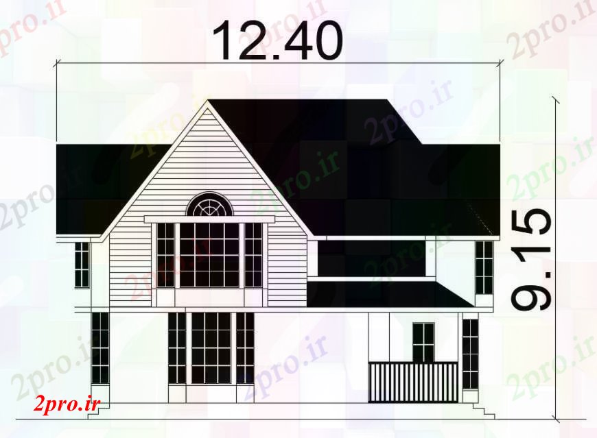 دانلود نقشه مسکونی  ، ویلایی ، آپارتمان  طراحی  دو بعدی  ورق عادی  اتوکد نما (کد93737)