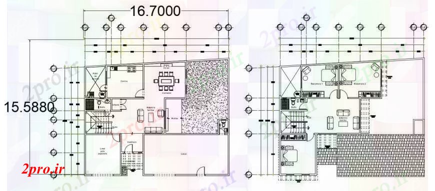 دانلود نقشه مسکونی  ، ویلایی ، آپارتمان  طراحی  دو بعدی  از خانه کوچک  اتوکد مسکن (کد93747)