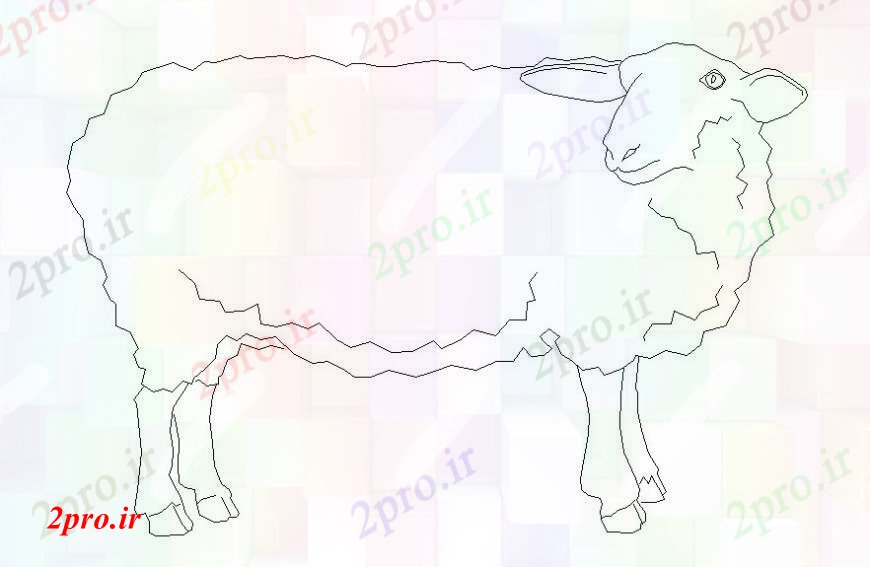 دانلود نقشه بلوک حیوانات  سمت گاو    (کد93754)