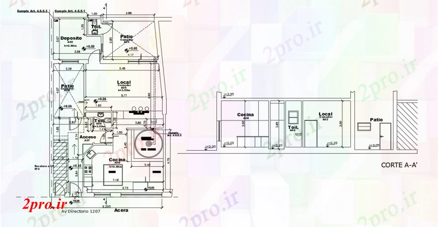 دانلود نقشه جزئیات و طراحی داخلی دفتر طراحی  دو بعدی  دفتر دایرکتوری   خودرو (کد93780)