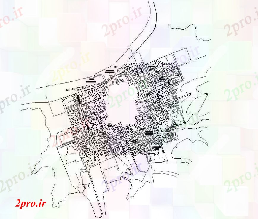 دانلود نقشه برنامه ریزی شهری از PENCO شهر در شیلی 15 در 20 متر (کد93784)