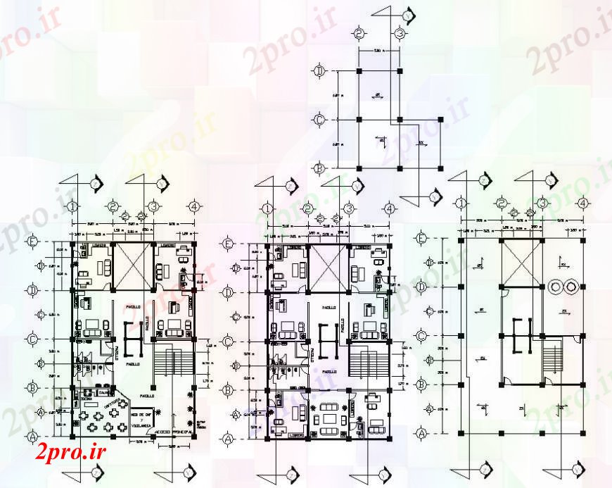 دانلود نقشه ساختمان اداری - تجاری - صنعتی طرحی دفتر شرکت کف بنا طراحی 14 در 24 متر (کد93810)