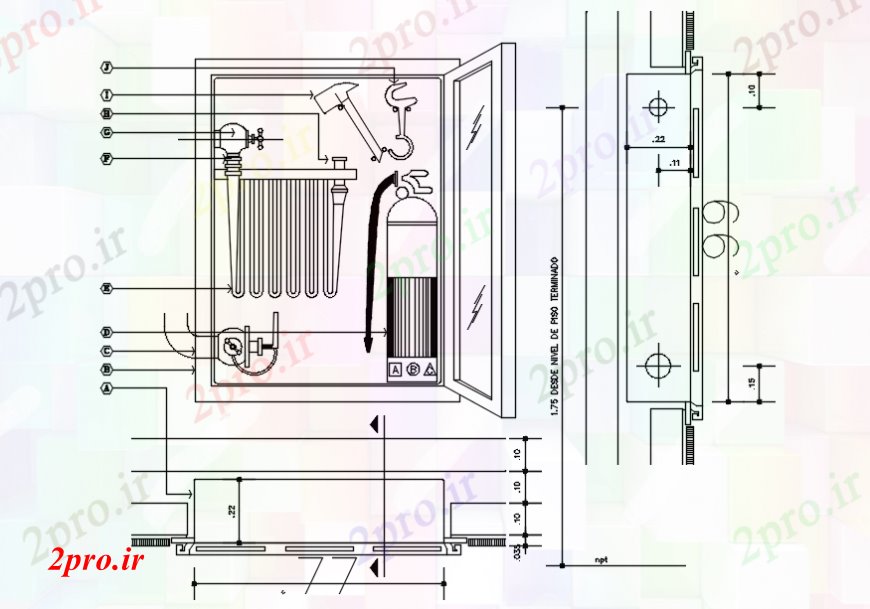 دانلود نقشه بلوک مبلمان نقشه های دو بعدی  جزئیات از بلوک های کابینه نما (کد93877)