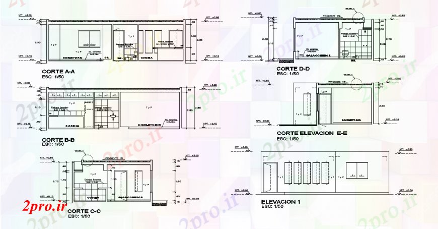 دانلود نقشه مسکونی ، ویلایی ، آپارتمان طراحی دو بعدی خانه قیم اتوکد نما 10 در 12 متر (کد93918)