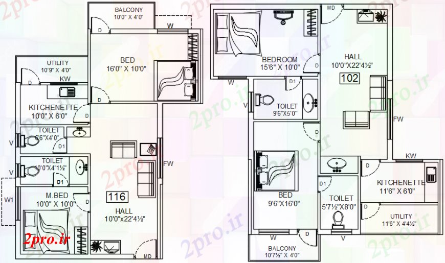 دانلود نقشه مسکونی ، ویلایی ، آپارتمان خانه جزئیات طرحی مبلمان 100 در 262 متر (کد93932)