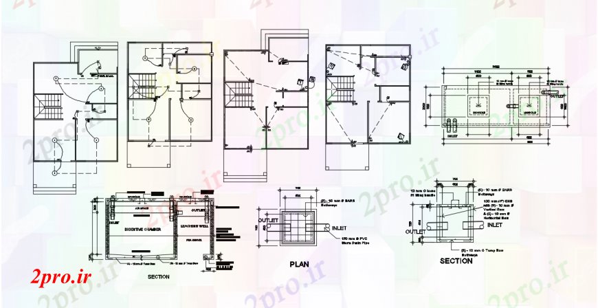دانلود نقشه طراحی داخلی طراحی  دو بعدی  خانه طرحی های الکتریکی  اتوکد (کد93965)