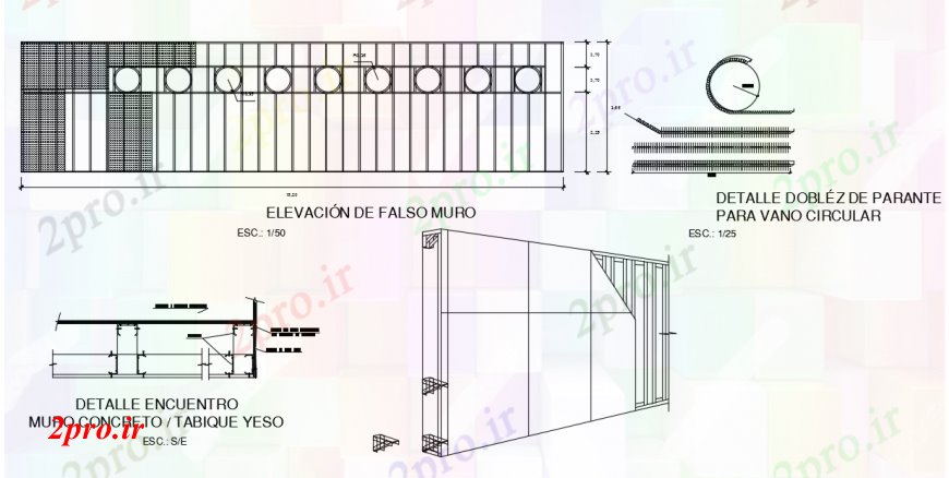 دانلود نقشه جزئیات طراحی در و پنجره  طراحی  دو بعدی  اصلی دروازه درب کبابی برای  اتوکد ورودی (کد93974)