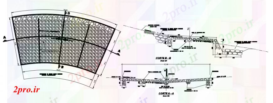 دانلود نقشه جزئیات ساخت و ساز طراحی  دو بعدی  از  اتوکد badem دقیق (کد93979)