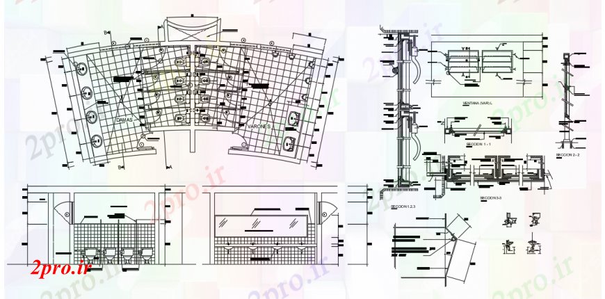 دانلود نقشه جزئیات ساخت و ساز طراحی  دو بعدی  ممنوعیت  اتوکد جزئیات (کد94004)