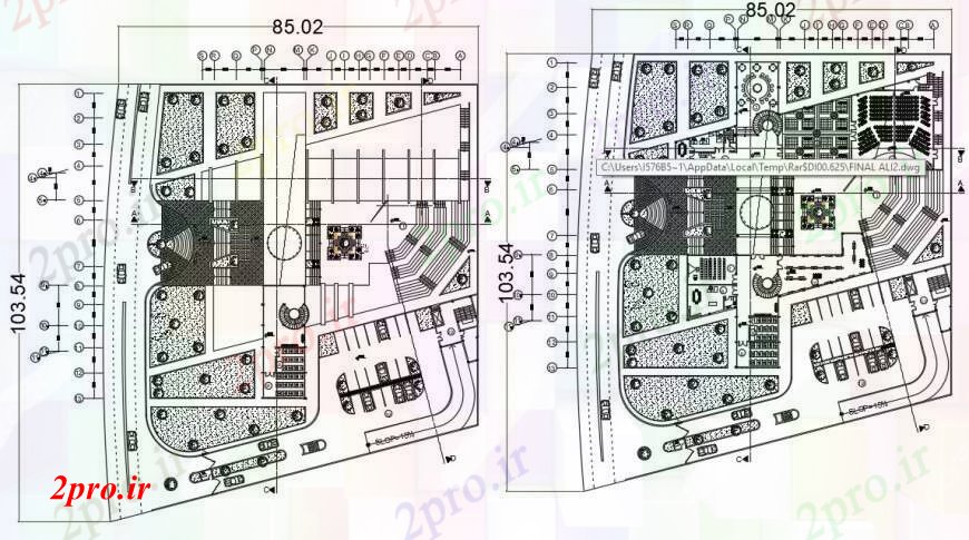 دانلود نقشه مسکونی  ، ویلایی ، آپارتمان  طراحی  دو بعدی  کف تجدید نظر   (کد94053)