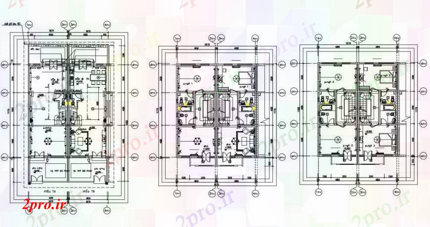 دانلود نقشه مسکونی ، ویلایی ، آپارتمان طراحی دو بعدی از خانه تلفن 10 در 11 متر (کد94243)