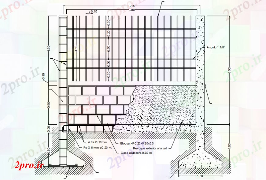 دانلود نقشه  جزئیات دیوار های آجری دیوار آجری  با بخش حصار و ساخت و ساز طراحی جزئیات  (کد94294)