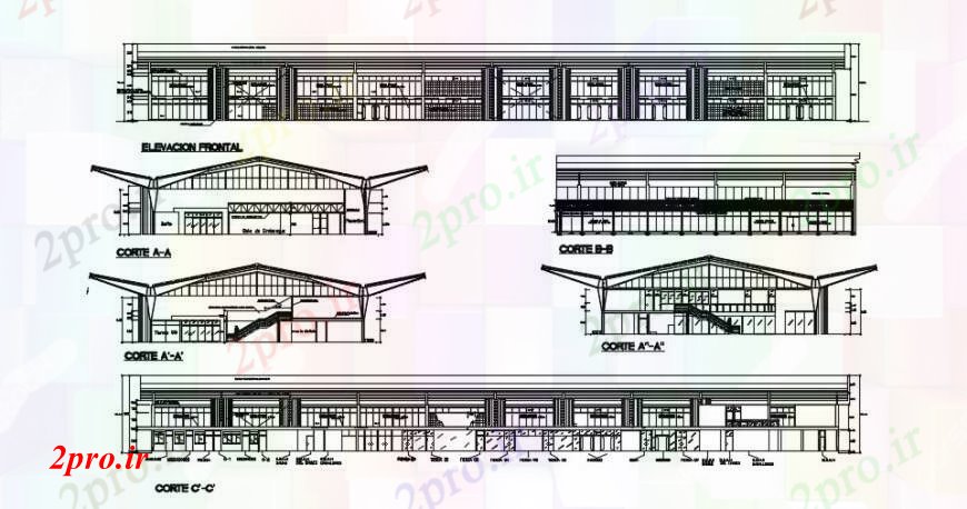 دانلود نقشه فرودگاه Tarapoto در شهرستان نماات ساختمان فرودگاه و بخش طراحی جزئیات 26 در 90 متر (کد94355)