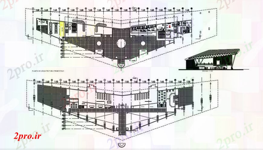 دانلود نقشه فرودگاه طبقه فرودگاه بین المللی توزیع طرحی و ساختار طراحی جزئیات  (کد94371)